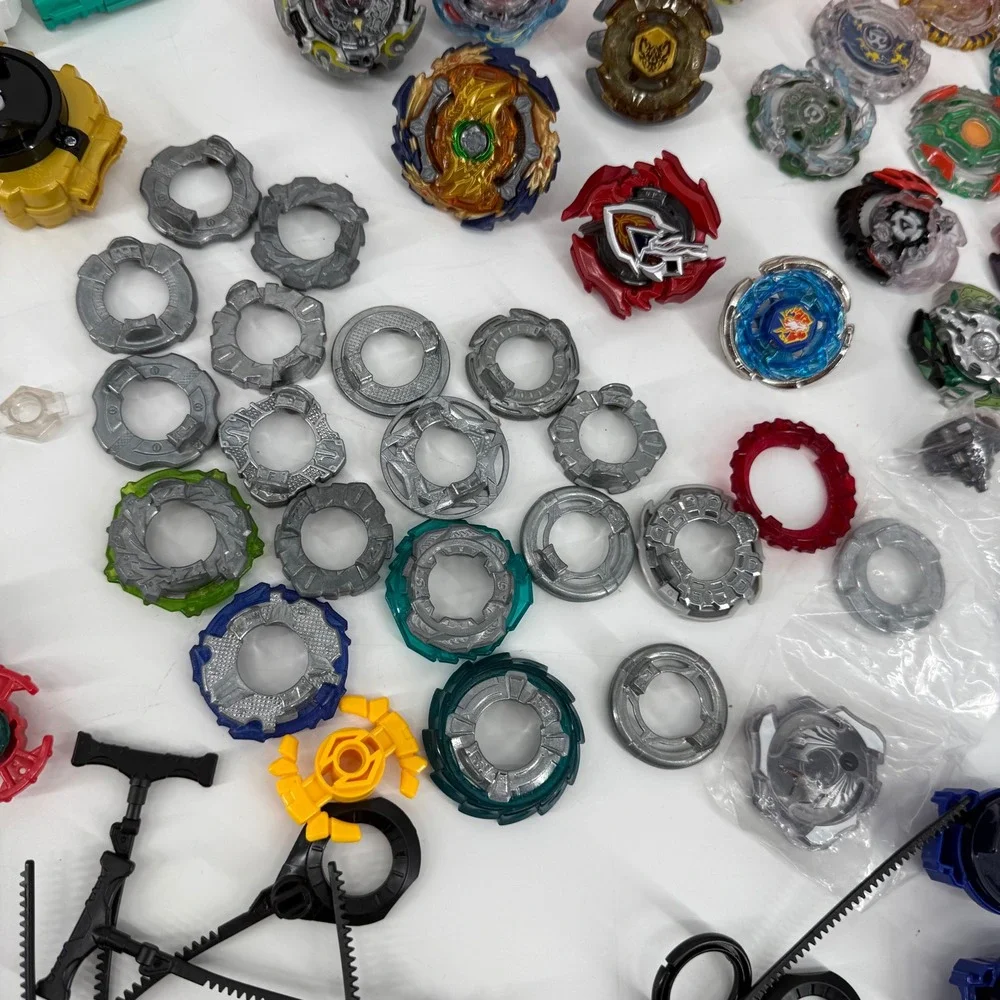 Beyblade Burst Massive Lot 3 Storage Cases Launchers Ripcords Tops Parts